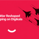 Fighter jets over a red background with the headline How War Reshaped Shopping on Digikala