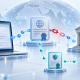 Editorial illustration of Iran bank TLS certificates, a browser warning, and a broken digital certificate chain connected to an online banking service.
